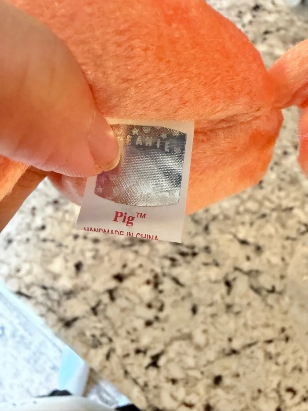Ty Beanie Baby Zodiac Pig 2000 Plush Pink Pig Gold